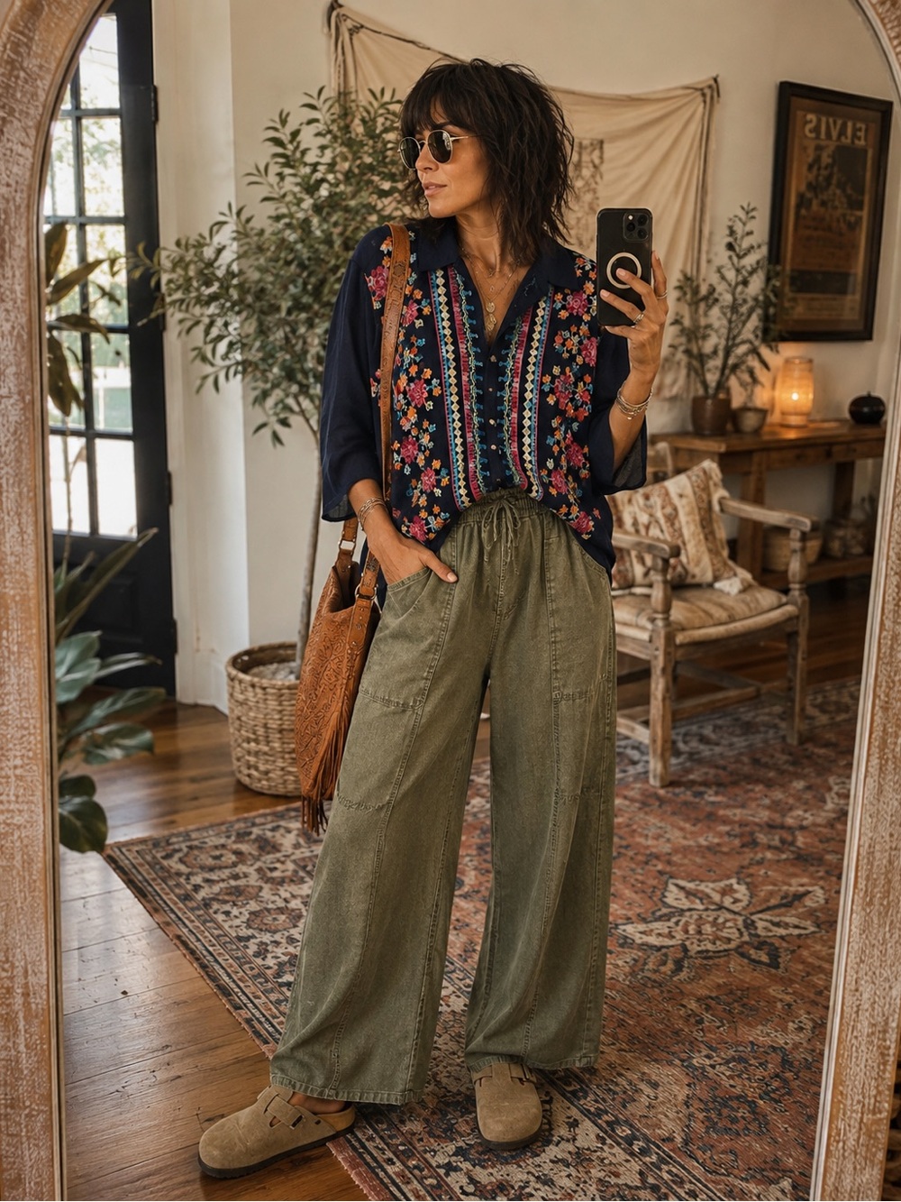 Figueroa & Flower Embroidered Top